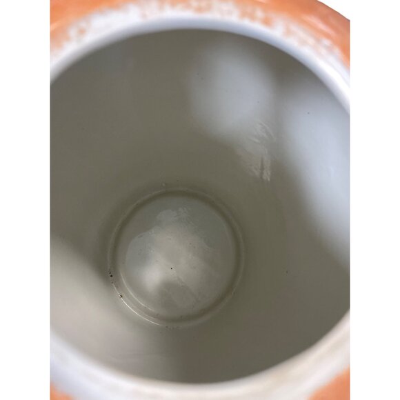 Vintage Chinese Large Peach Porcelin lidded boys play Macau Chinoserie SKU 9736 - Picture 8 of 13